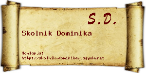 Skolnik Dominika névjegykártya